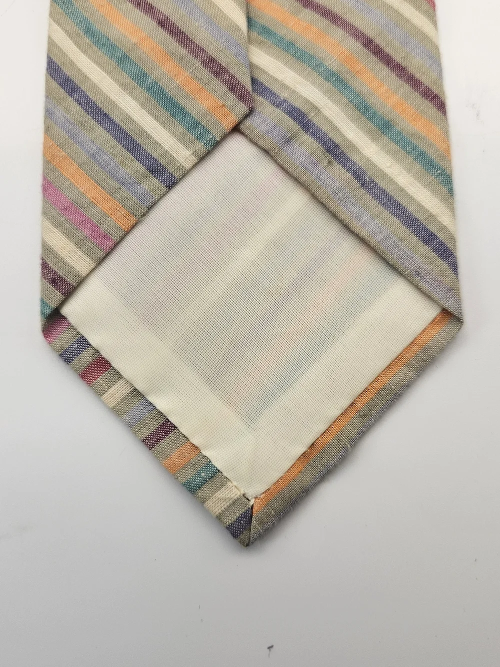 Cotton Striped Pastel Multicolor Men's Tie -By Pen West #4106